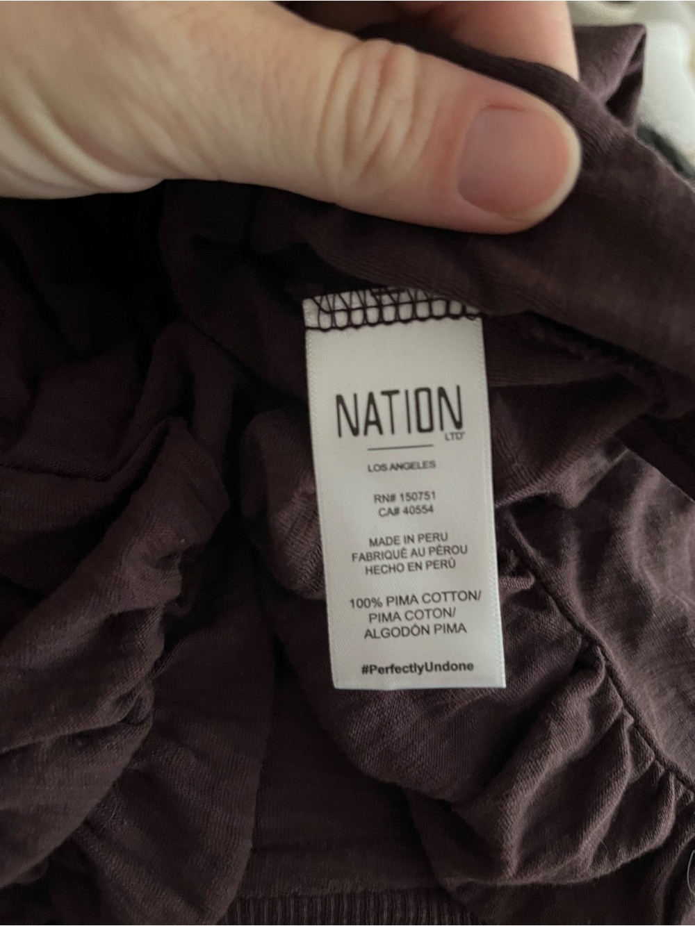 Nation LTD Sylvia Ruched Flounce V-Neck Blouse Top Eggplant Feminine FestivalXS - Picture 8 of 8